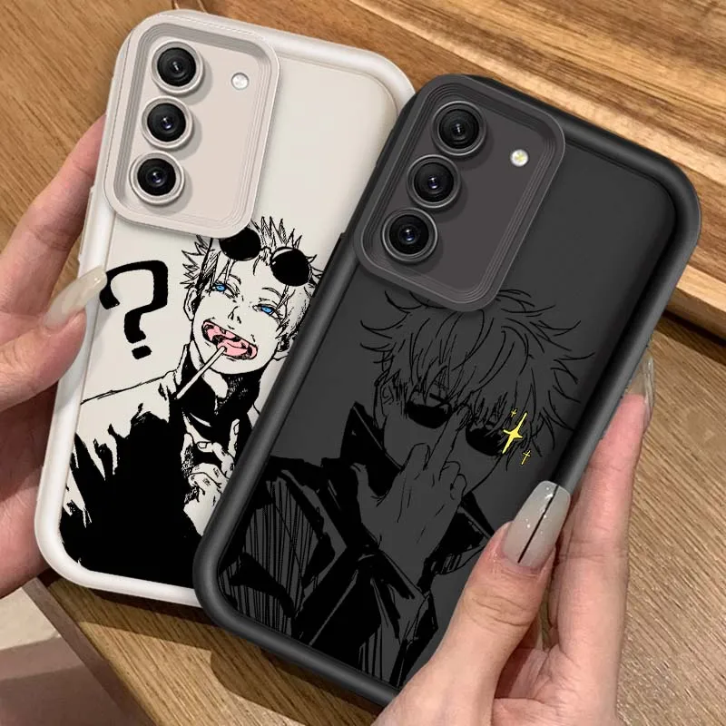 

Jujutsu Kaisen Gojo Satoru For Samsung Galaxy S25 S24 S23 S22 S21 S20 Ultra Plus FE 5G Eye Ladder Soft TPU Cover Phone Case