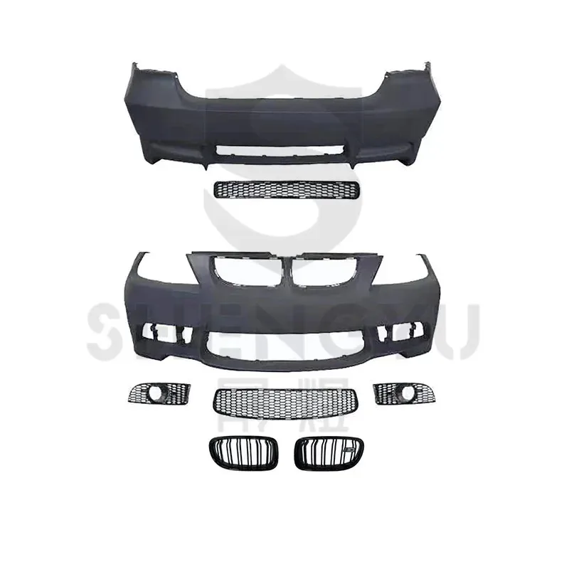 Brand New Body Kit Include Front Rear Bumper Assemb Rear Lip Exhaust Pipe For  3 Series E90 2009-2012 Upgr To M3 Model