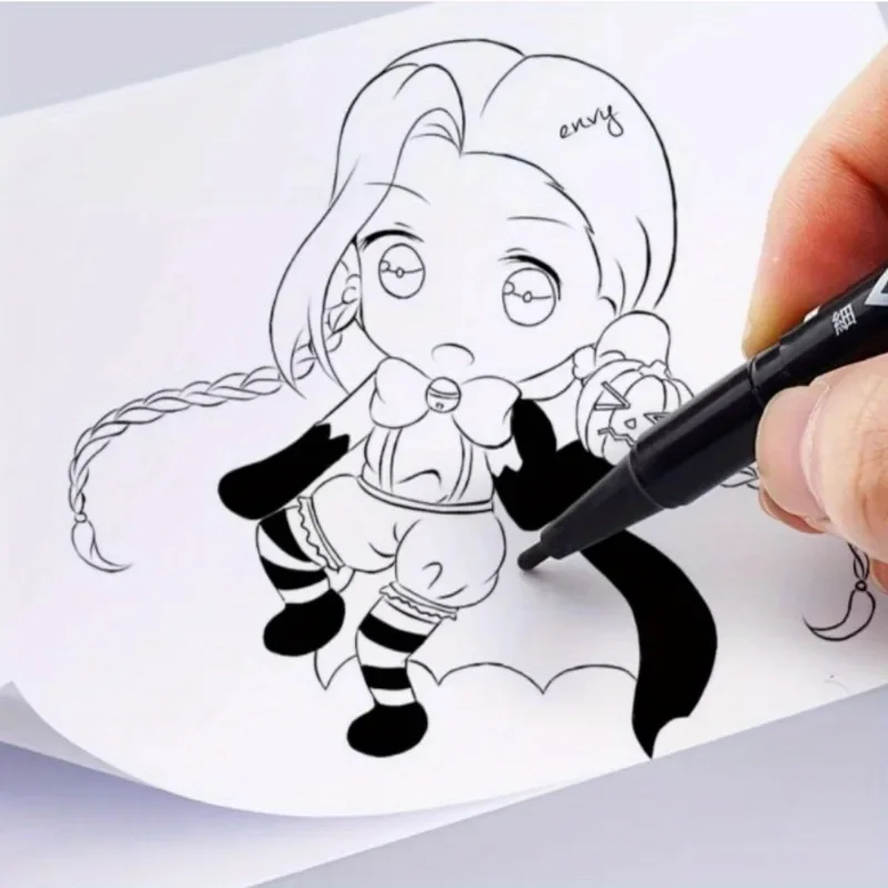 5 шт. водонепроницаемые перманентные маркеры, черные чернила большой емкости, на масляной основе, идеально подходят для офиса и маркетингового использования