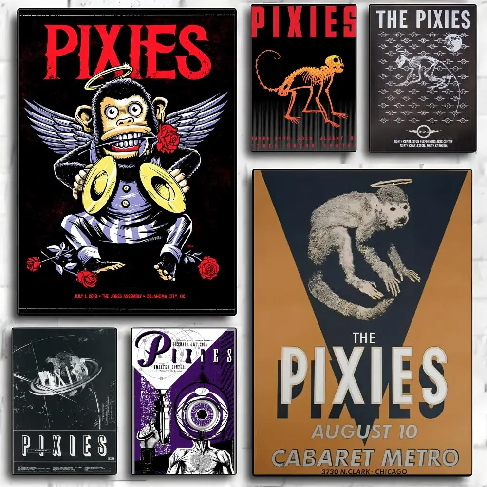 Póster de banda de Rock P-Pixies Doolittle, pegatina artística de pared de papel PP moderna, decorativa minimalista para cafetería, oficina, decoración de pared del hogar, regalo