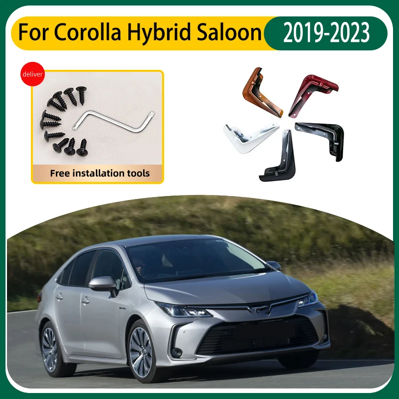 

4 шт. автомобильные брызговики для Corolla, аксессуары для гибридного седана, 2019-2023, автомобильные брызговики, передние и задние крылья, комплекты кузова