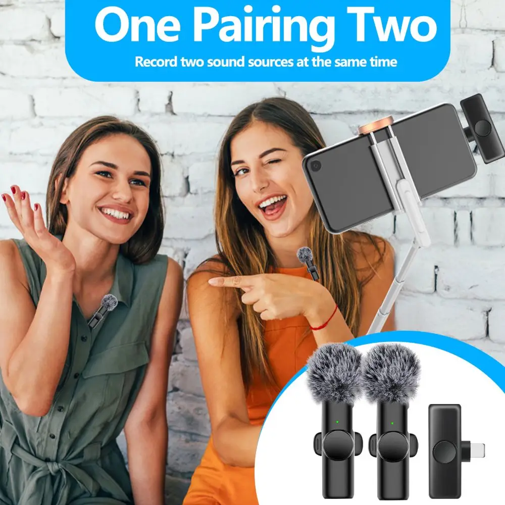 

Type-C Mic Mini Lavalier Microphone Noise Reduction Professional Mini Lapel Mic Wireless Portable Wireless K11 Microphone Laptop