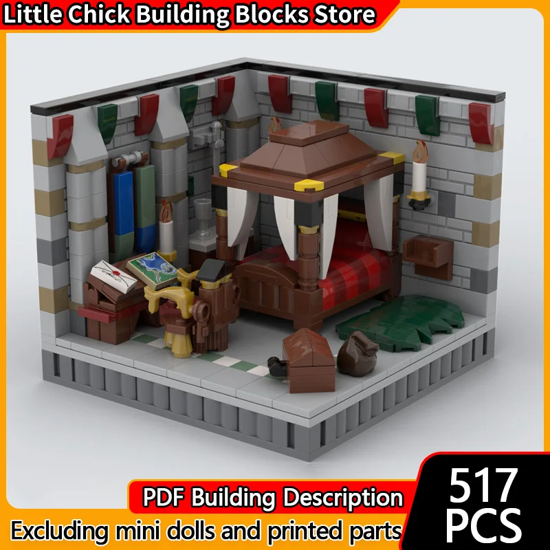 

City Street View Model MOC Building Bricks The Royal King's Bedroom Modular Technology Children Holiday Gifts Assemble Toys Suit