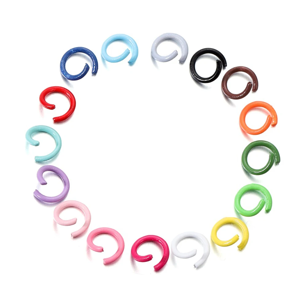 100 Teile/los 1,2x8mm Bunte Metall Jump Ringe Offenen Split Ring Stecker Für Choker Halsketten Armband Kette Maille schmuck Machen