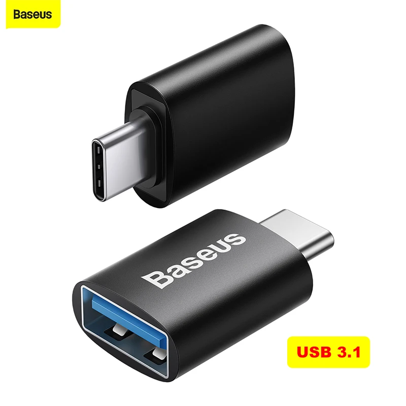 Baseus Usb Male Naar Usb Type C Vrouwelijke Otg Adapter Converter Voor Macbook Pc Male Usb Otg Adapter TYPE-C Vrouwelijke gegevens Charger Kabel