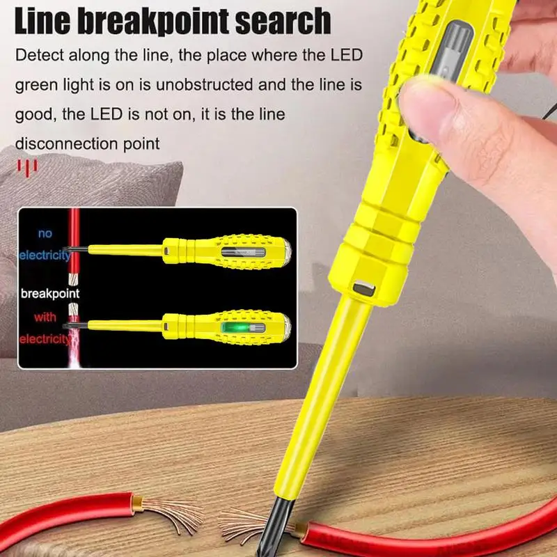 Current Tester Pen Magnetic Screwdriver Electricity Detector 2-in-1 Strong Magnetic Screwdriver Electricity Detector Electric