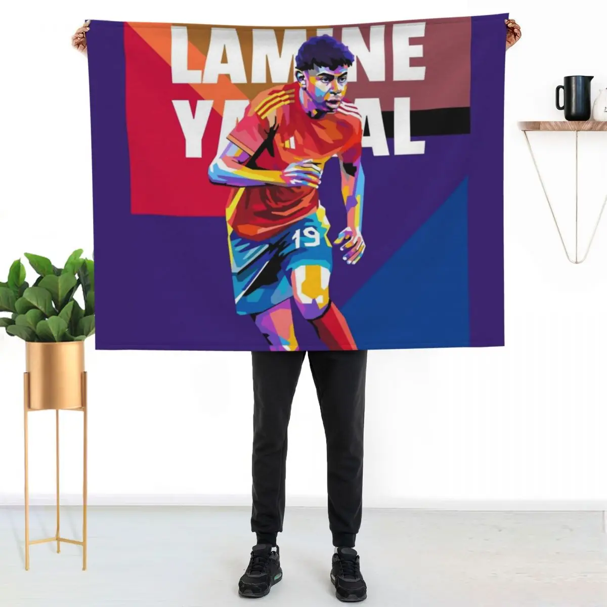 Lamine Yamal in WPAP Pop Art Throw Blanket Fashion Sofas christmas decoration Thermal Bed Baby Weighted Blankets