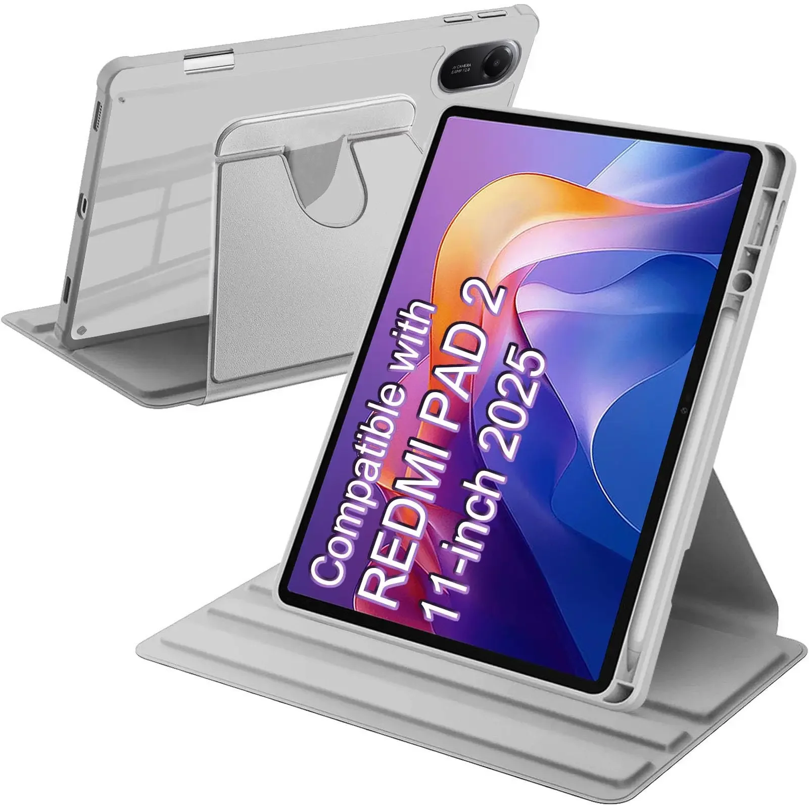 

360 Degree Rotating Case for Xiaomi Redmi Pad 2 Pro 12.1 SE 11 MiPad 8 7 6 Pro 11.2 " 2025 mini K Pad 8.8 " Acrylic Tablet Funda