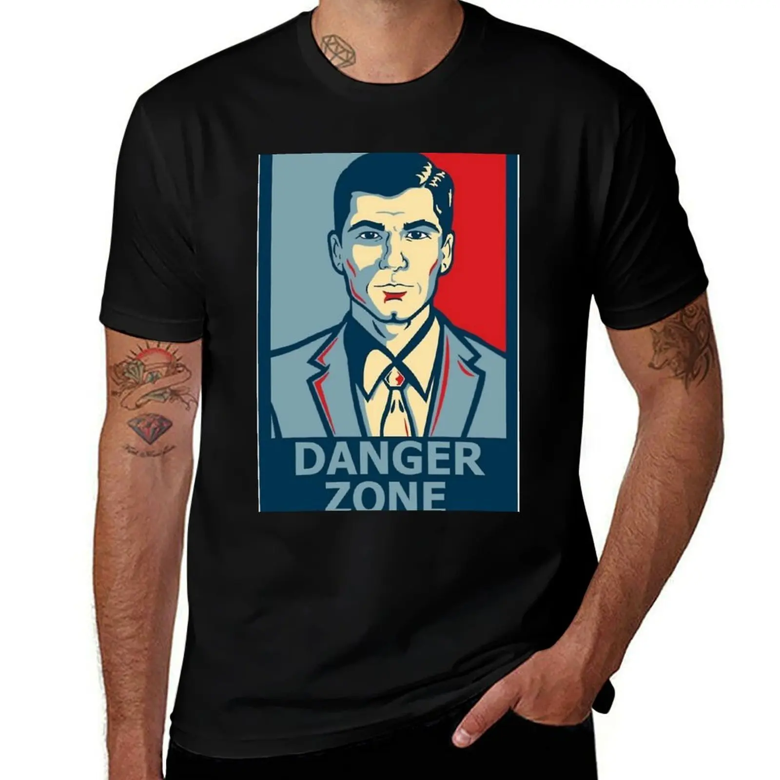 Sterling Archer Danger Zone Shirt Poster T-Shirt Summer Sports Quick Dry T-Shirt