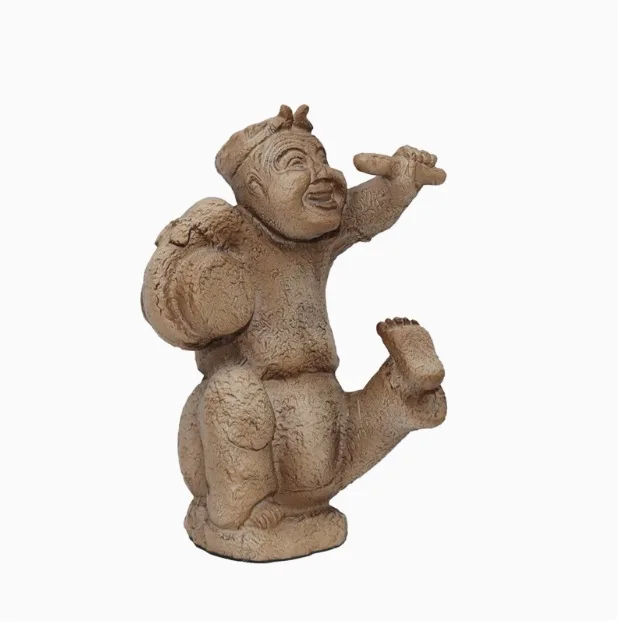 

New Chinese Song Dynasty aesthetics wabi-sabi wind drumming man office leisure area arrangement coffee table storage set ornamen