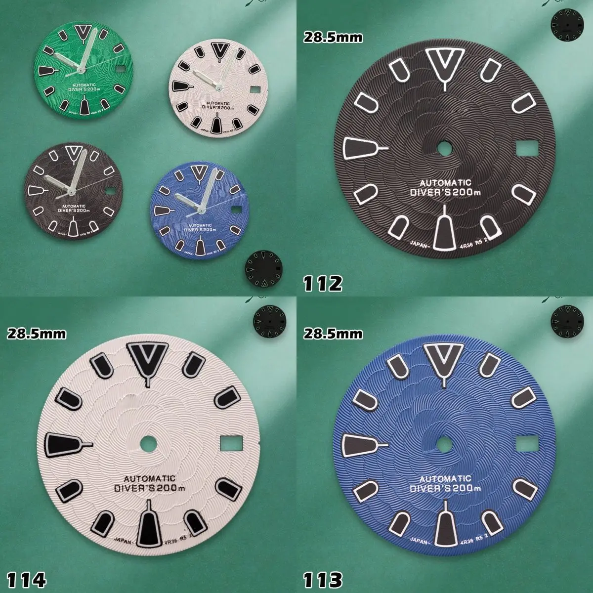 S-type 28.5mm Lotus flower Dial NH35/NH36/4R/7S Movements High Quality Watches for men Watch Modification Accessories