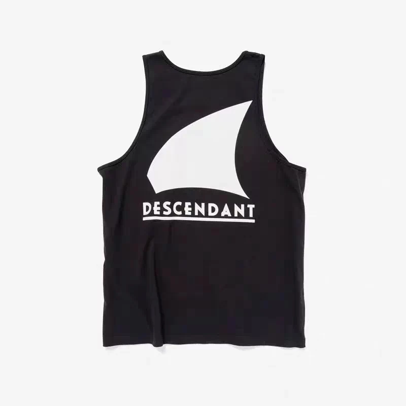 DESCENDANT DCDT GENNAKER 26SS Men's Cotton Sleeveless T-Shirt Vintage Streetwear Loose Fit Casual Crew Neck Tank Top Summer Vest