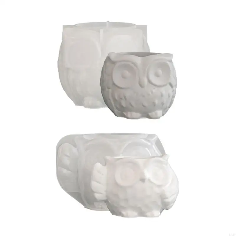 Reusable Owl Silicone Mold Handmade Jar Jewelry Dishes Decorative Container