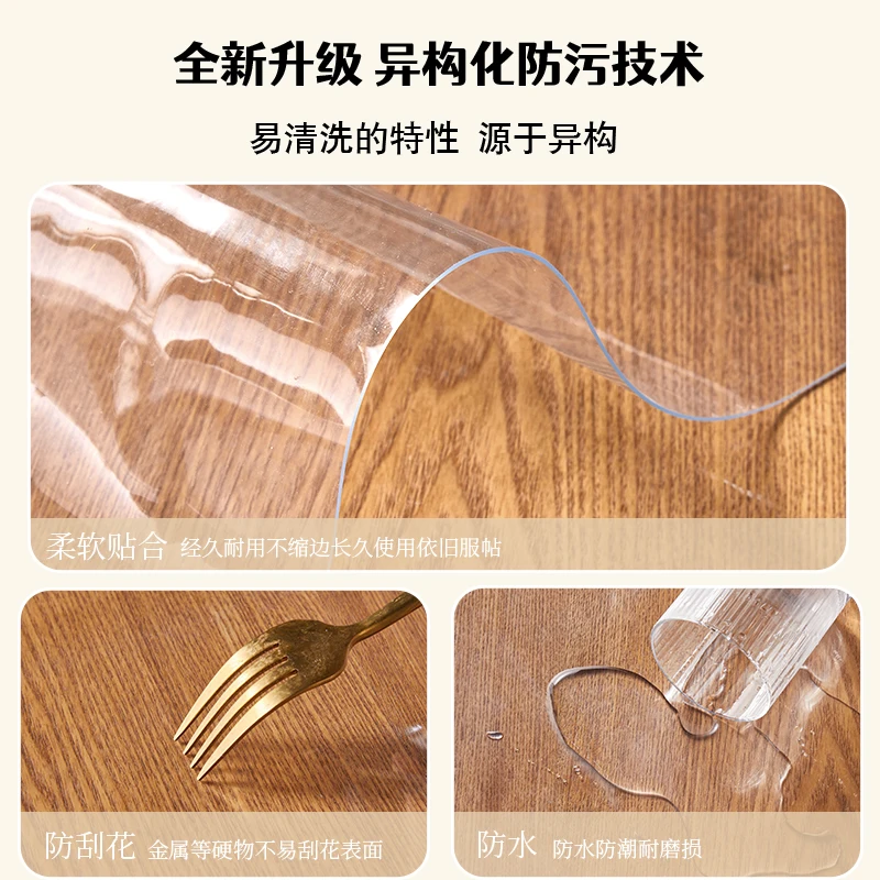 Tapete redondo de vidro macio transparente para quarto infantil