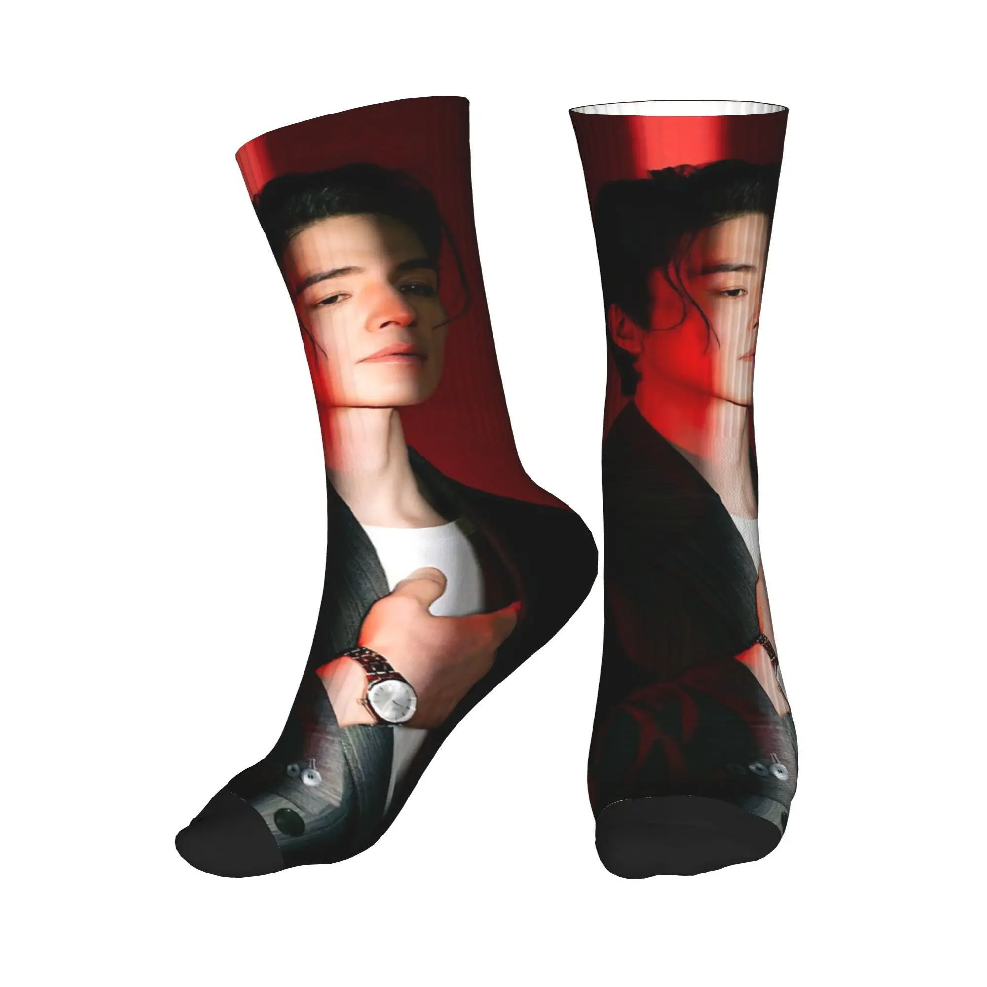 

All Seasons Lee Dong Wook Sport Middle Tube Socks Sweat Absorbing Crew Socks Funny Stockings for Men Women