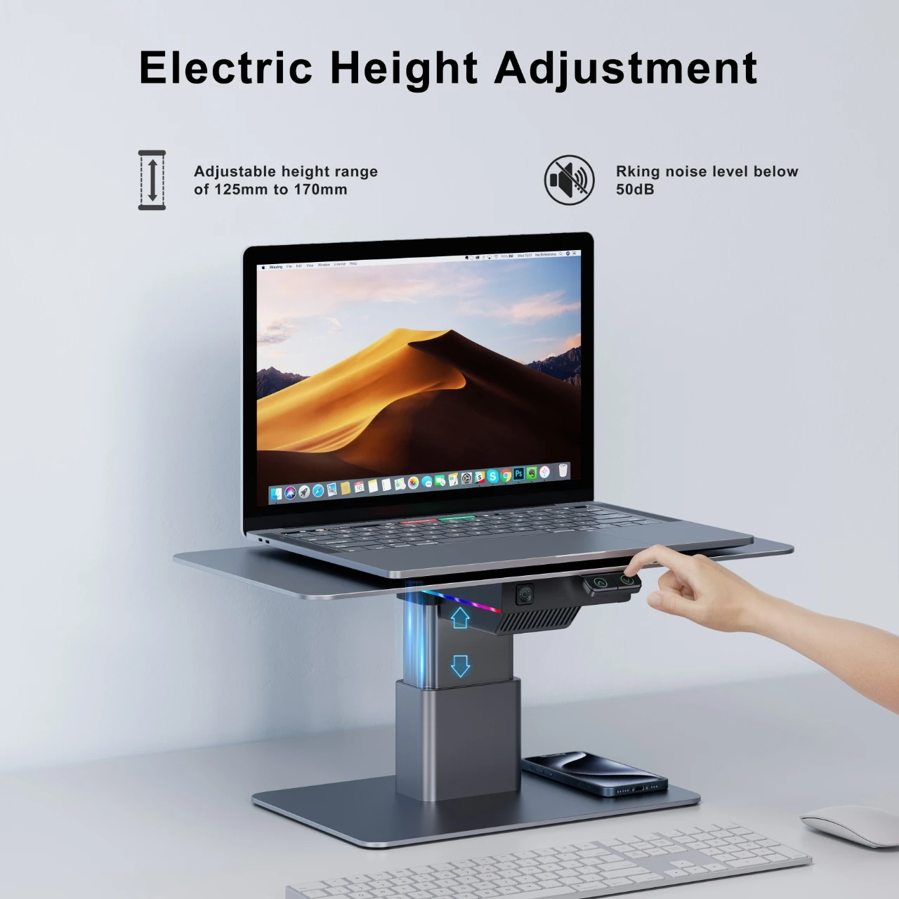 Adjustable Height Desktop Ris - Usb Hub Gaming ulasan dan harga