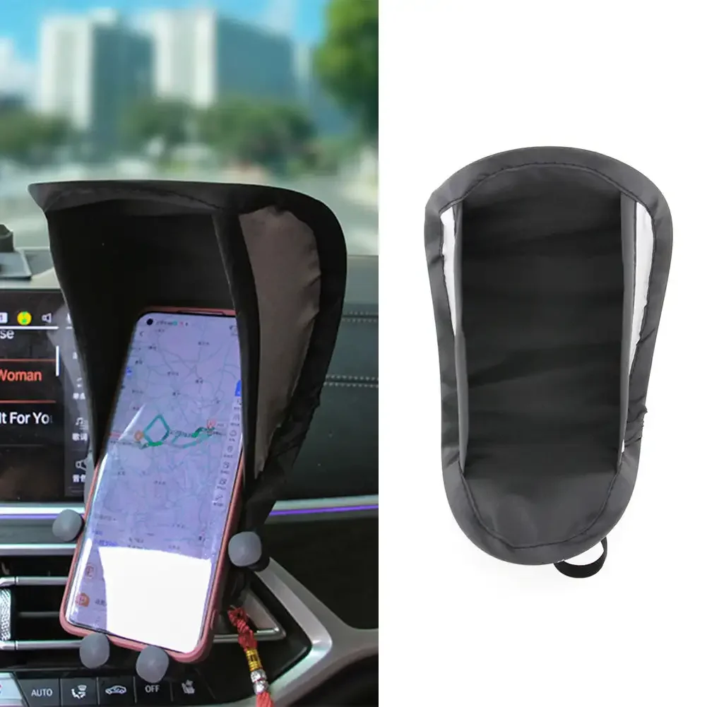 Car Cell Phone Sunscreen Sunshield Phone Umbrella Sun Shade For Motorcycle Bike Car Anti-scald Car Interior Accessories