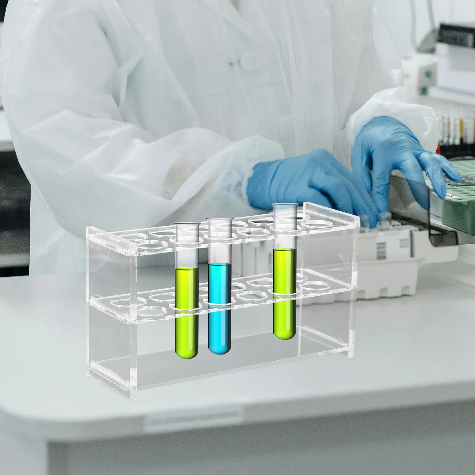 Test Tube Organizer 6 Slots Centrifuge Tube Stand Durable Compact Lab Storage System Test Tubes Rack Sampling Tubes Rack view 5