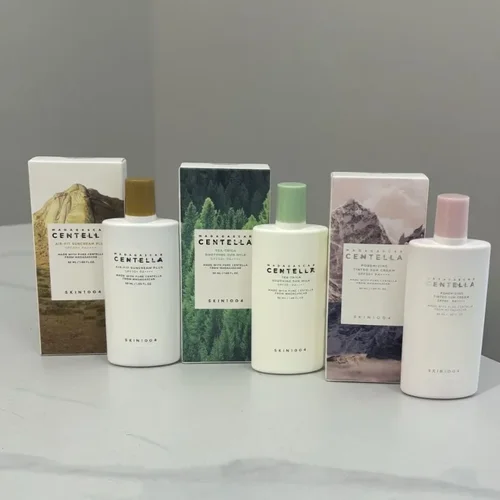 Imagen 2 del producto Crema solar blanqueadora SPF50+ Centella de 50 ml con sal rosa y árbol de té, protección UV, antienvejecimiento, crema solar diaria para rostro