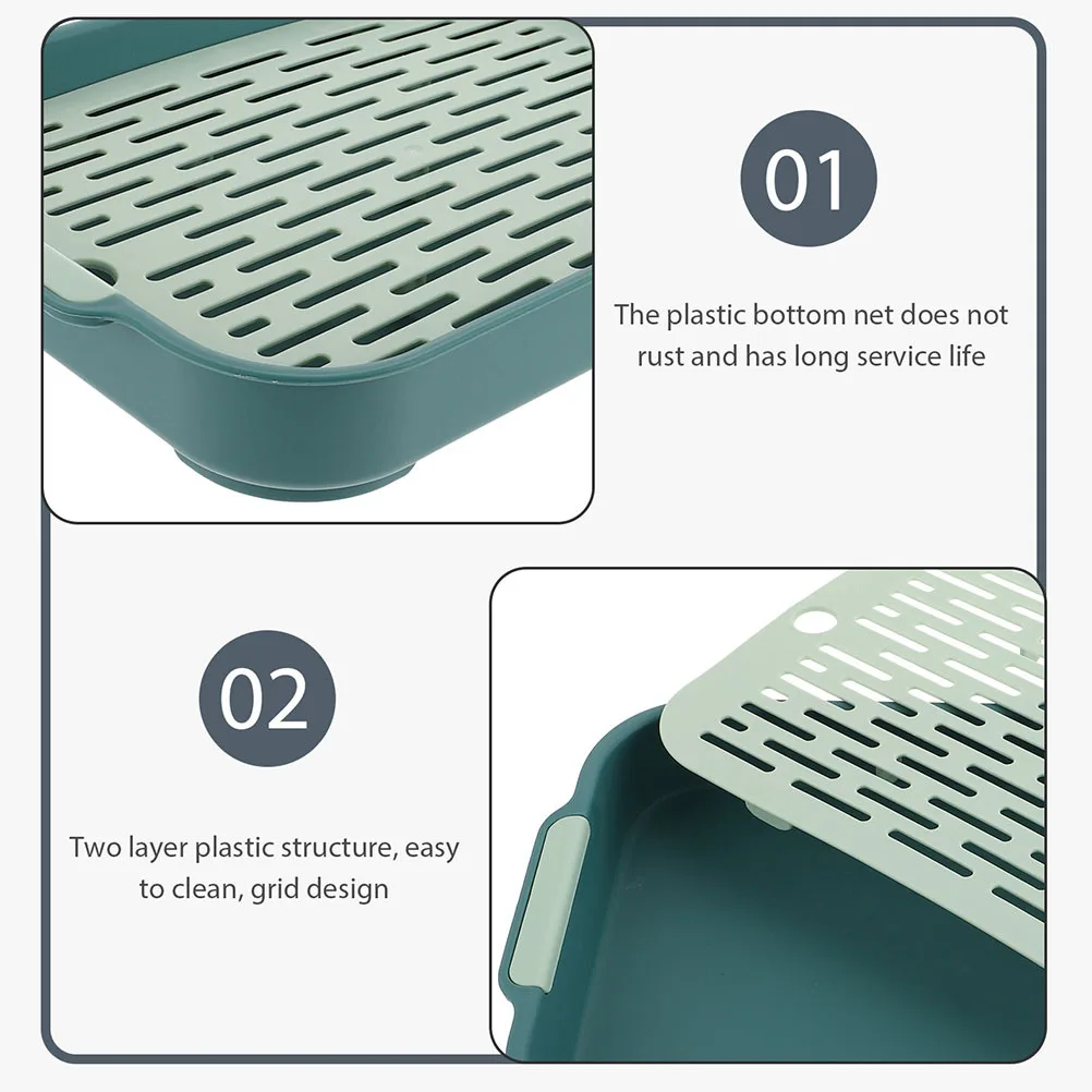 

2Pcs Pet Cleaning Supplies Rabbit Litter Box Plastic Indoor Bunny Toilet Large Space Anti-Fall Training Toilet