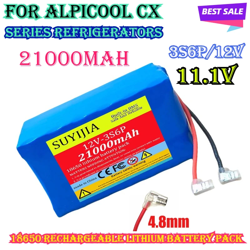 

Original 3S6P 21AH Rechargeable Lithium Battery Pack 11.1V 12.8V 12V 18650 FOR Alpicool CX Series Refrigerator Built-in Battery