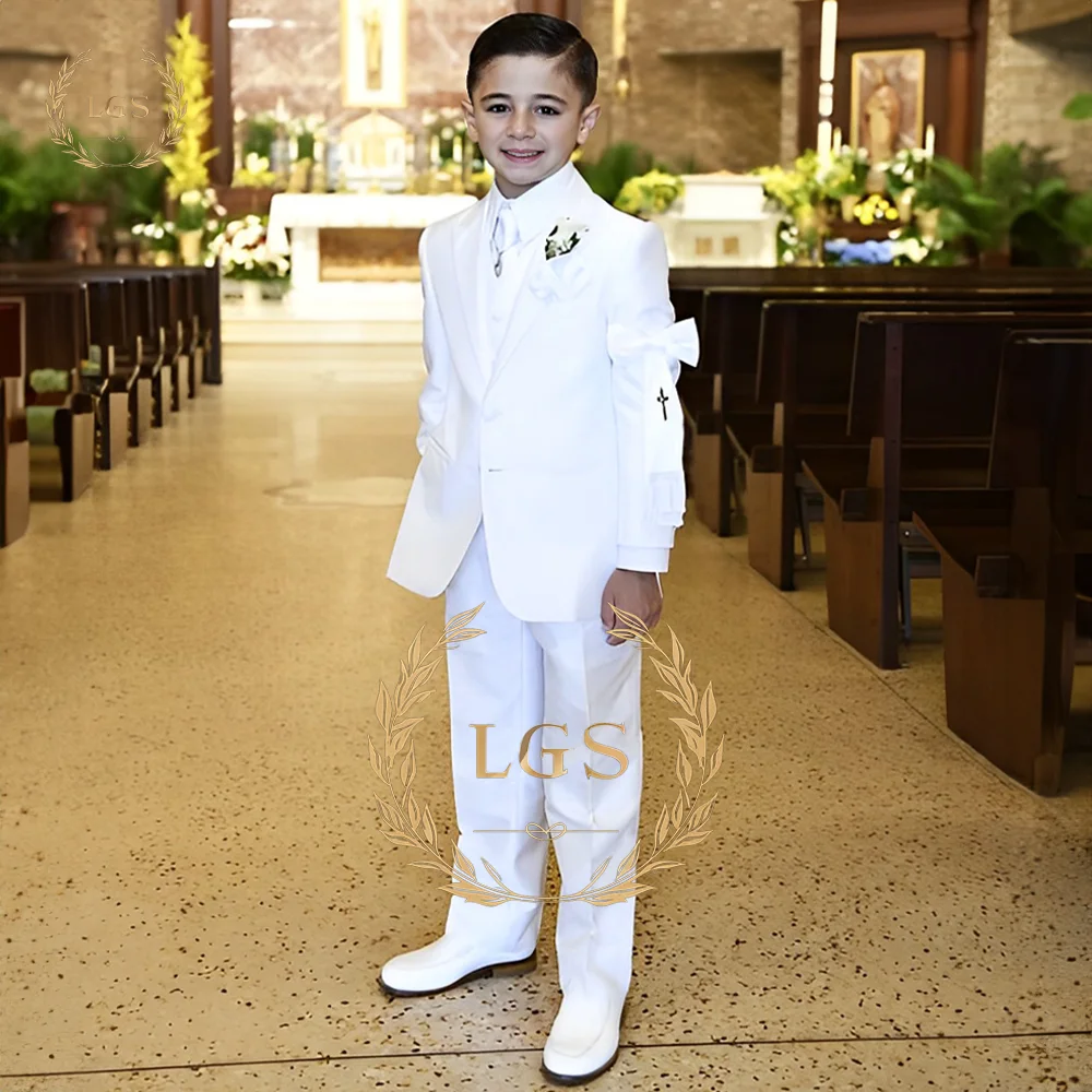 Boys' 2-piece suit - suitable for wedding party celebrations, customized tuxedo for children aged 2 to 16 years old