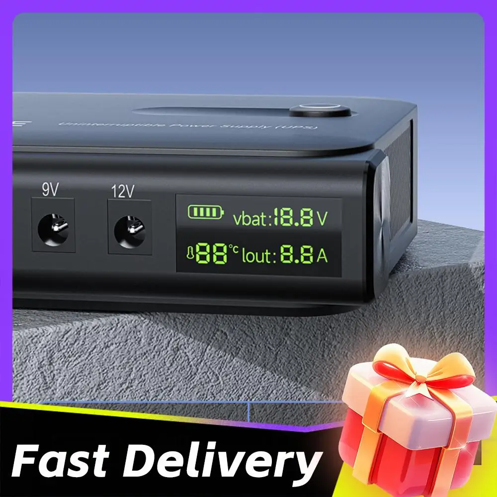 UPS مصدر طاقة غير منقطع مع بطارية قابلة للاستبدال عالية الطاقة بقدرة 36 وات وشاشة LED متعددة الواجهة ومفتاح سلس فوري #4