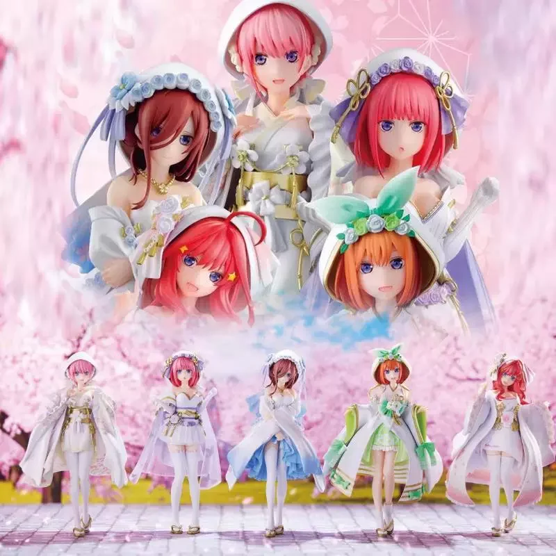 

Anime The Quintessential Quintuplets Bridal Gown Kawaii Series Figure Toys Statue Wedding Dress Collect Ornaments Birthday Gifts