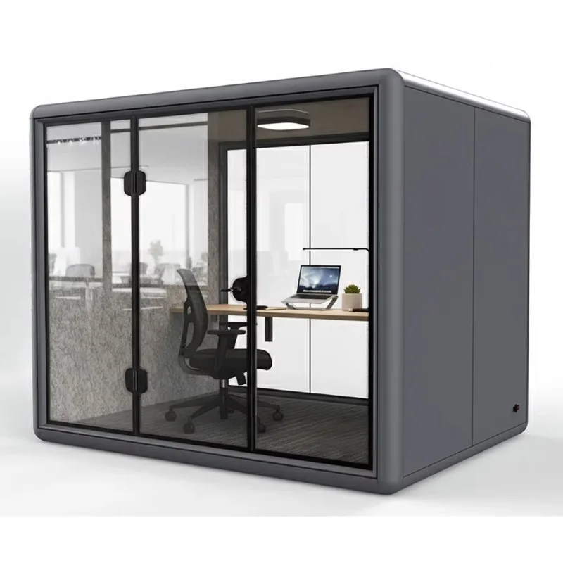 Office Work Pod Soundproof Outdoor Meeting Portable Sound Proof Study Pod Office Booth Home Prefab Privacy Pod