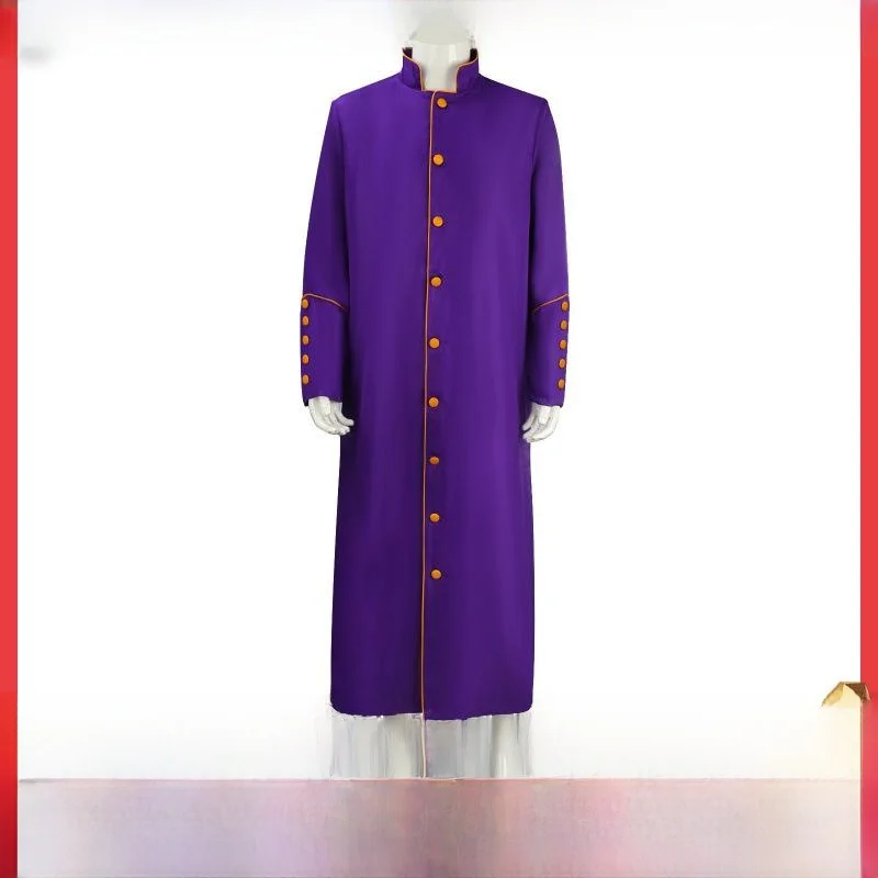 

loween Performance Costume Multicolor Medieval Long Church Priest Faithful Cosplay Women's Autumn Wedding Dr eepskin PU