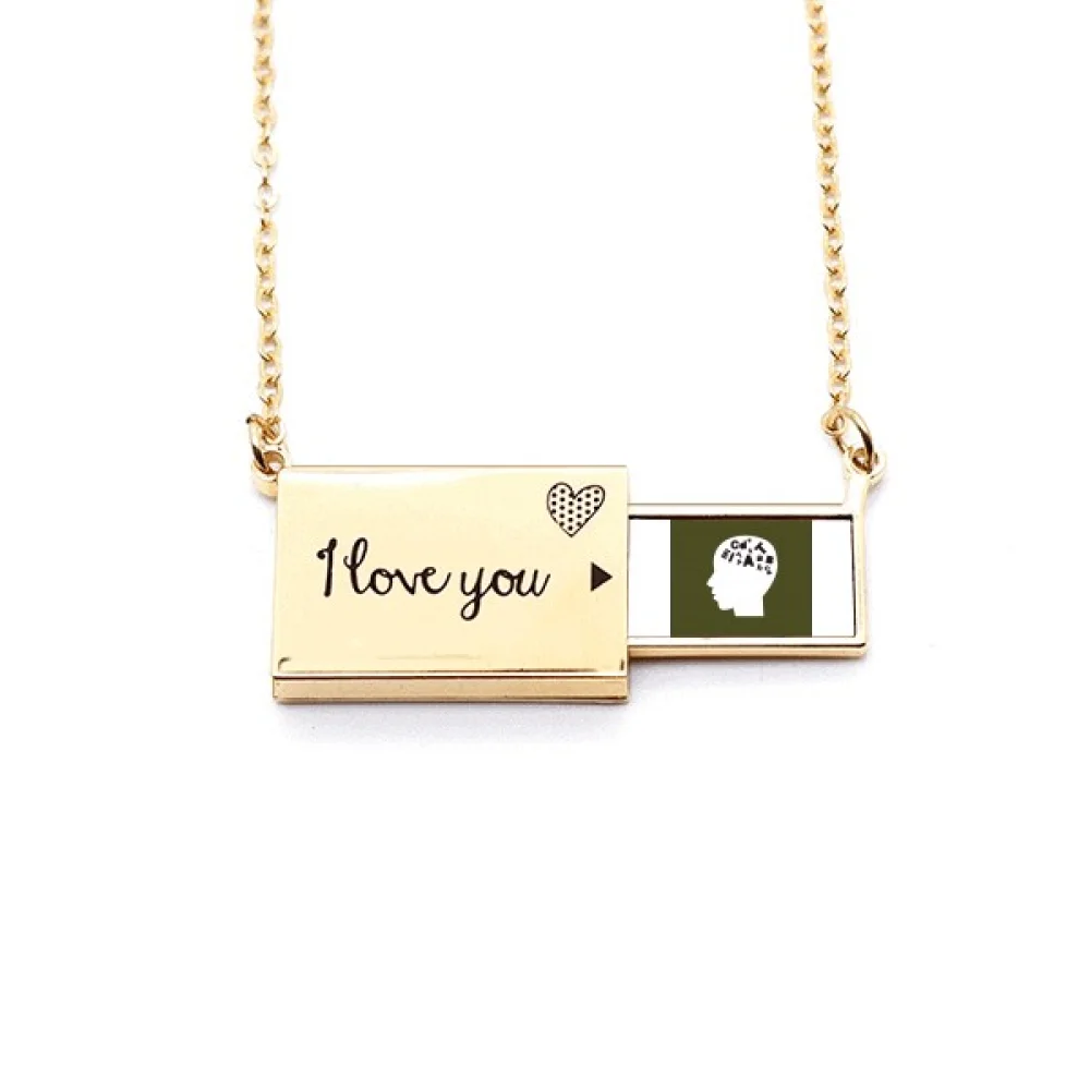 

Brain Creates Letter Combinations Letter Envelope Necklace Pendant Jewelry