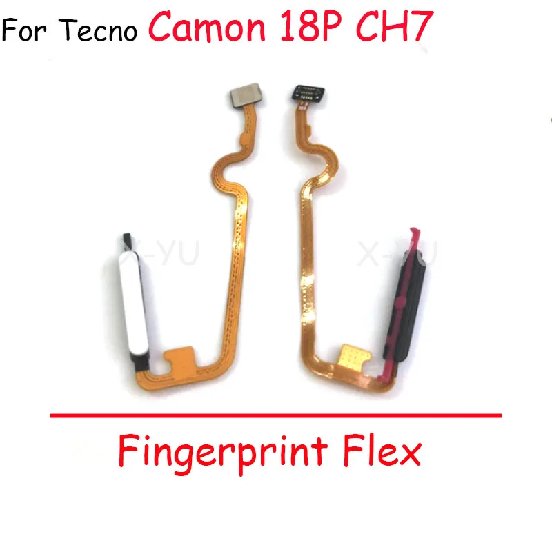 For Tecno Camon 18 CH6 CH6n / 18P P CH7 CH7n / 18 Premier CH9 CH9n Home Button Fingerprint Sensor Return Power Flex Cable