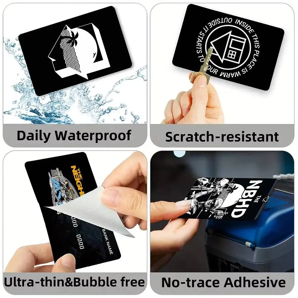 The N-Neighborhood N-NBHD Credit Card HD Stickers Game Card Decal Small Chip Waterproof Sticker Gift
