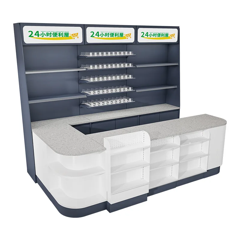 DSA convenience store checkout page with corner display cabinet integrated supermarket combination supermarket bar small