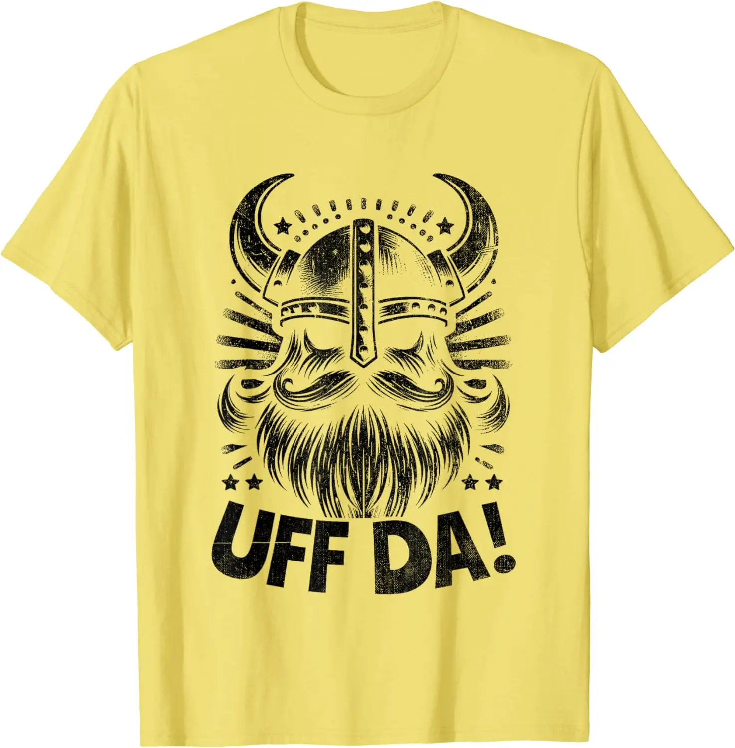 Uff Da Norwegian Scandinavian   Helmet Beard T-Shirt