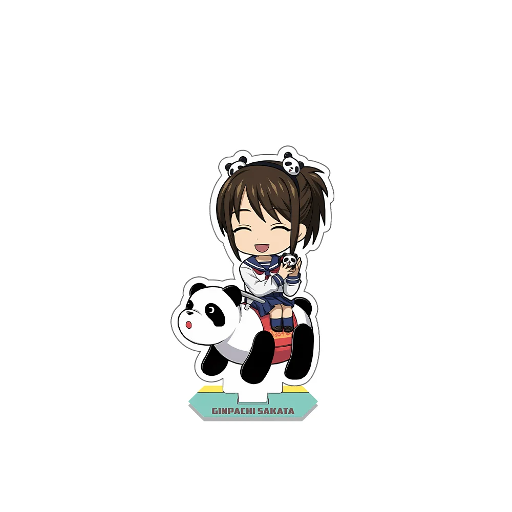Gintama Ginpachi Sakata 10cm Glasses Teacher Chibi Style Acrylic Stand Keychain Kawaii Choice Pendant Cute Geek Anime Hobby Coll view 5