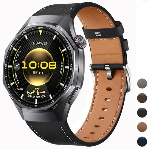Correa de cuero de 20mm y 22mm para HUAWEI WATCH GT 6 Pro GT6 GT5 GT4 46mm GT3 GT2 42mm reloj 5/4/3 Pro correas de reloj pulseras suaves