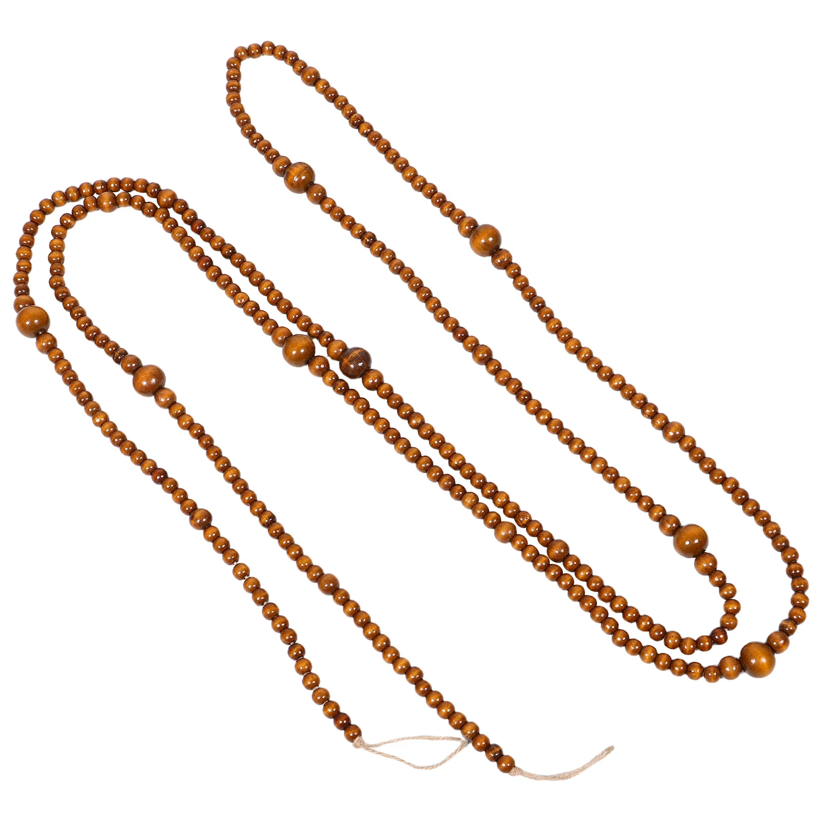 

370Cm Christmas Tree Beaded Garland Rustic Wood Bead String Farmhouse Decorative Pendant for Wall Tiered Tray Display