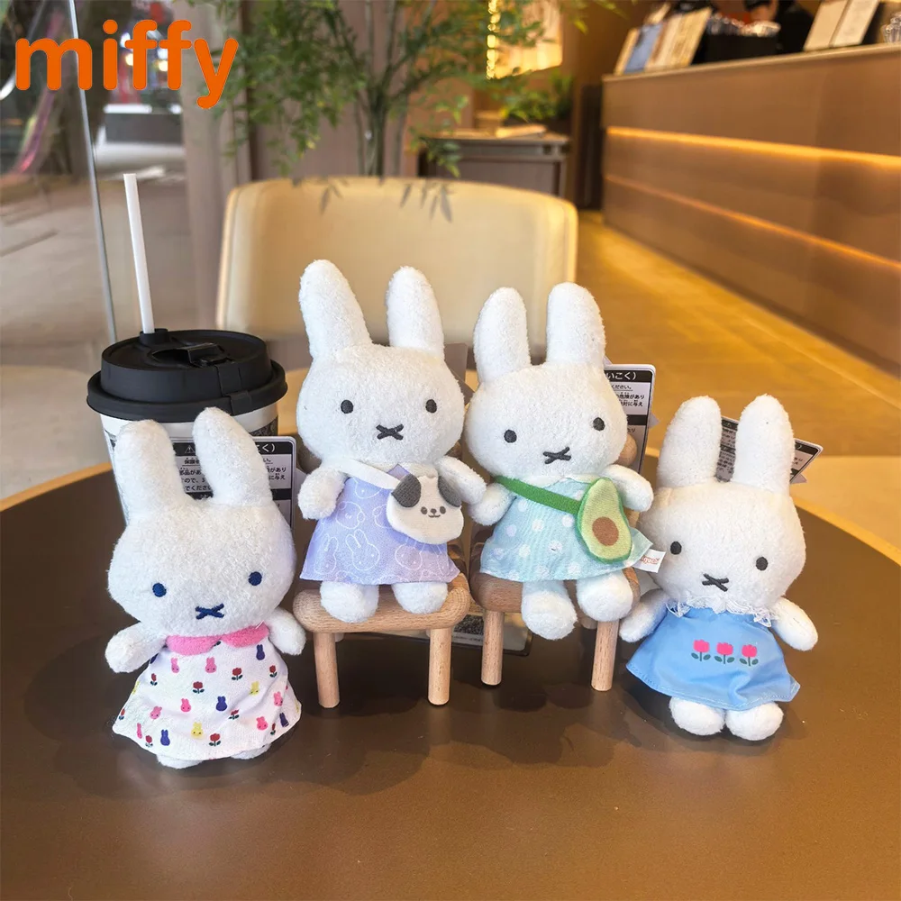 

Kawaii Miffy Cute Keychain Cartoon Rabbit Plush Fabric Backpack Accessories Doll Multifunctional Desktop Ornament Girl Gift