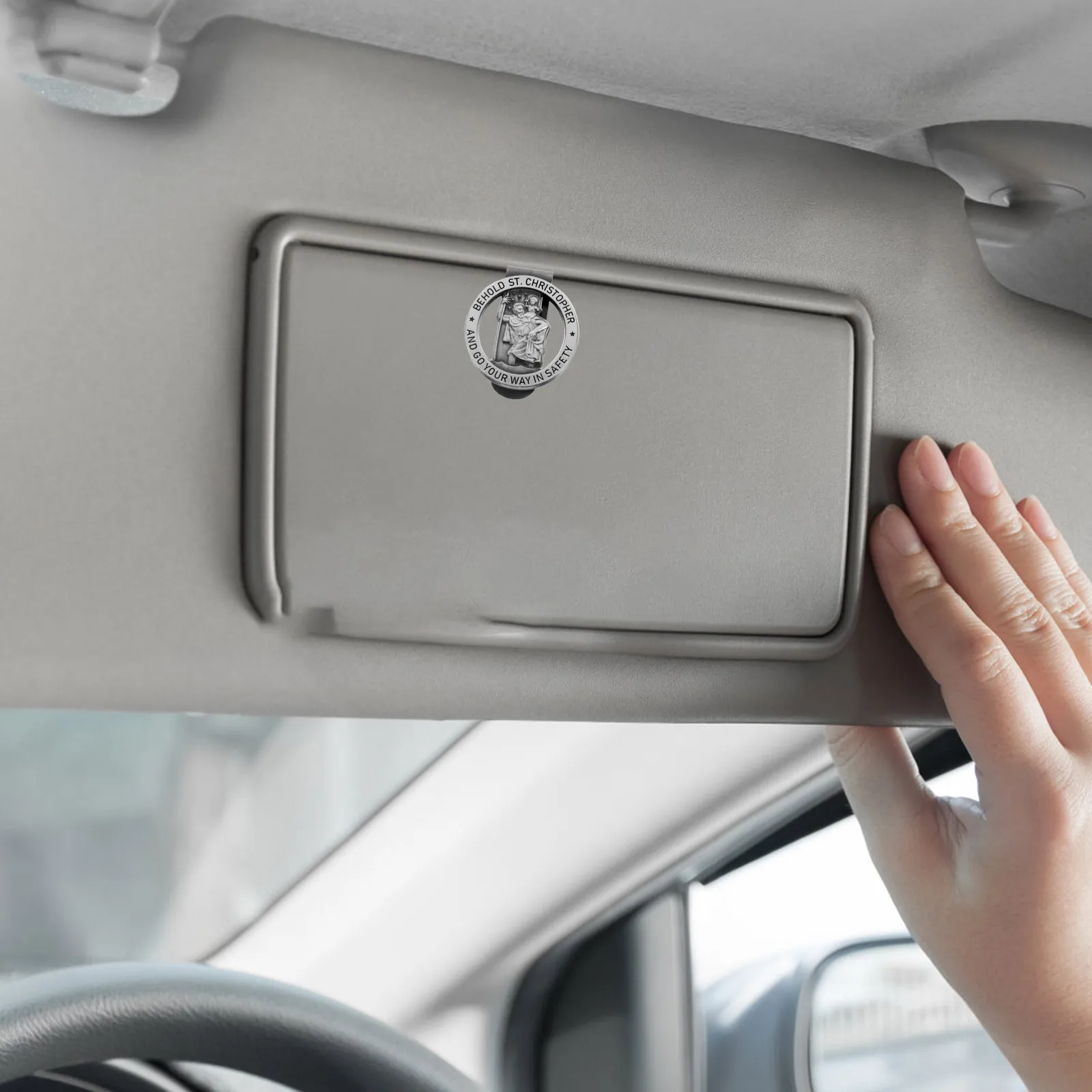 

Sun Visor Clip Clips Bless Car Accessories Alloy Safety Interior for Cars Medal