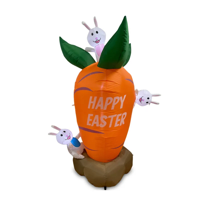 

Easter, Carrot House, Rabbit LED luminous inflatable air mold, decoration, courtyard garden party ornament