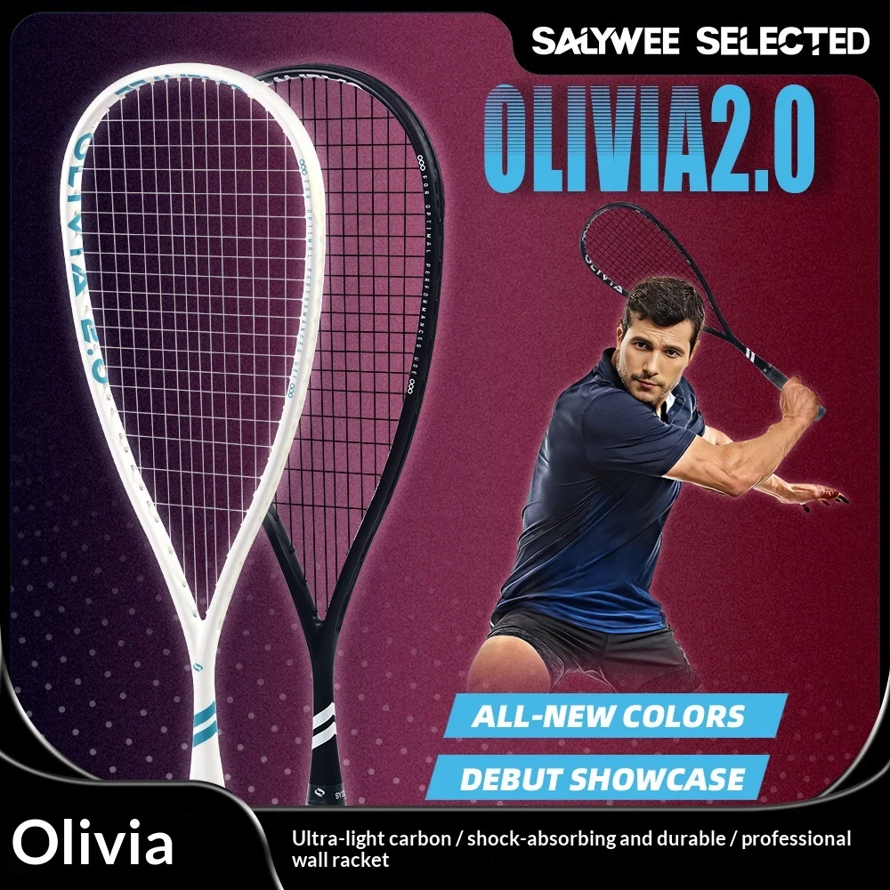 Professional Full Carbon Squash Racquet Upgraded Version,Sports Racket for Intermediate Advanced Professional Players 155g