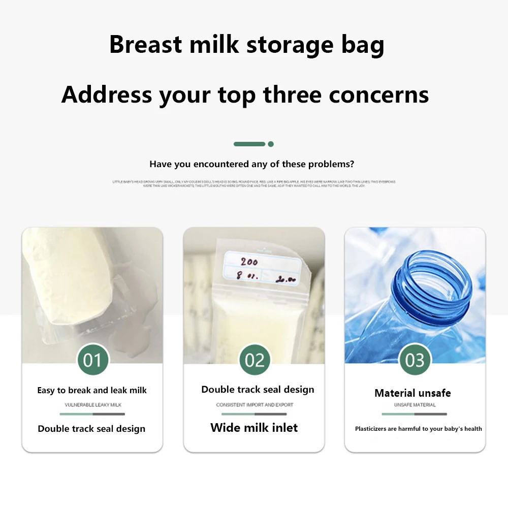 30Pcs 250ml Breast Milk Storage Containers Milk Freezer Bags Mother Maternal Baby Food Store BPA Free Safe Feed Preserve Bags