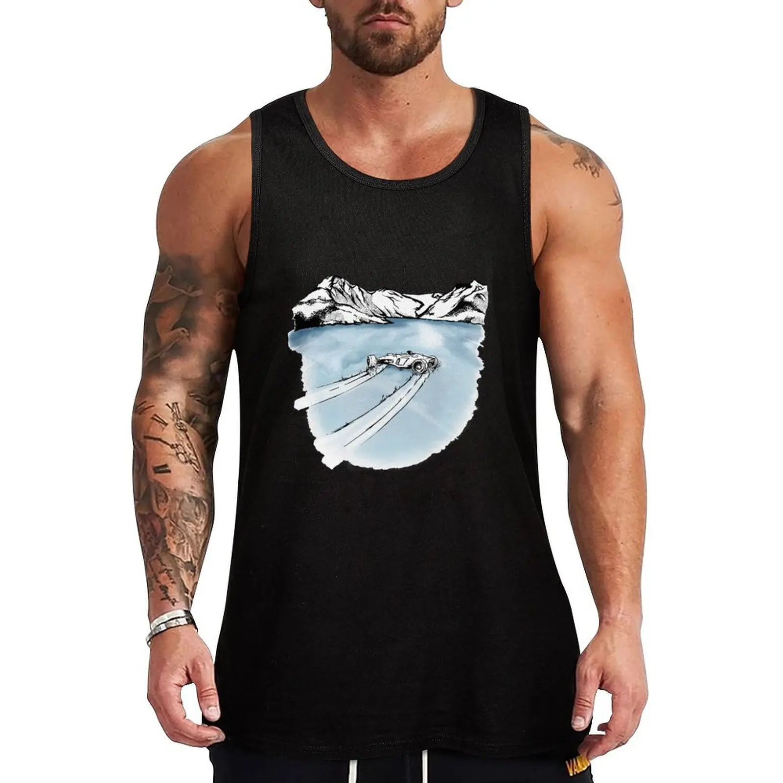 

Trackmania - Arctic Lake Slide Tank Top bodybuilding man vests for men muscular man T-shirt sports