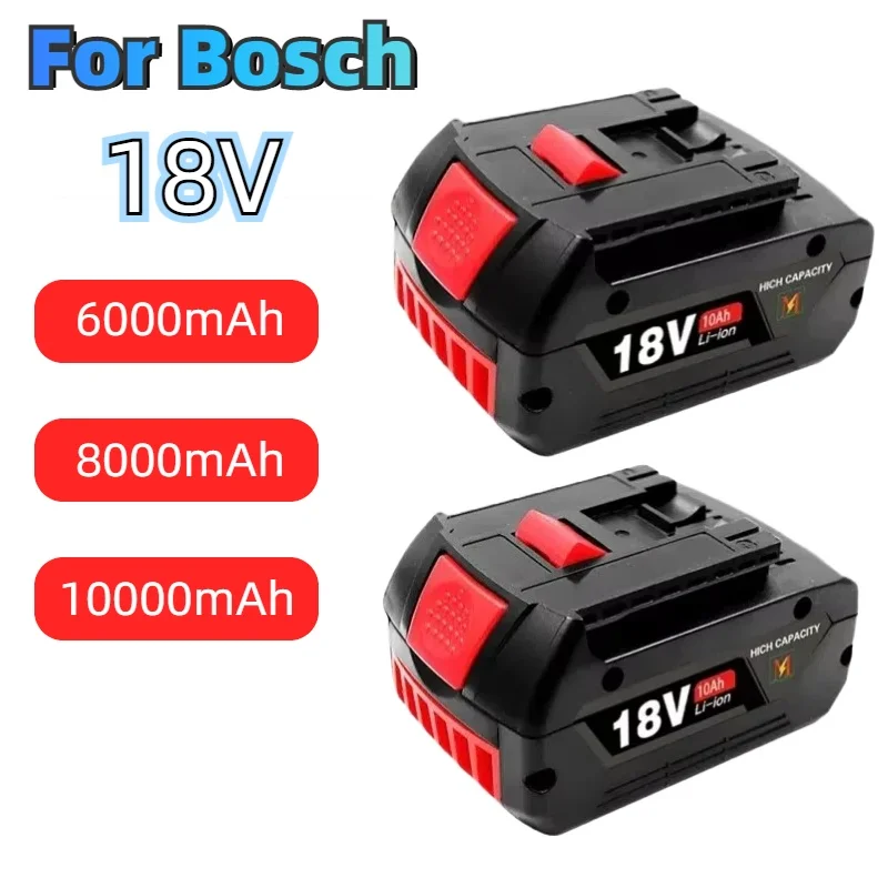 18V 10AH LITHIUM-ION BATTERY For BOSCH GBA 18V 10AH 18V Professional GBA GSR GSB BAT618 BAT609 w/Fuel Guage