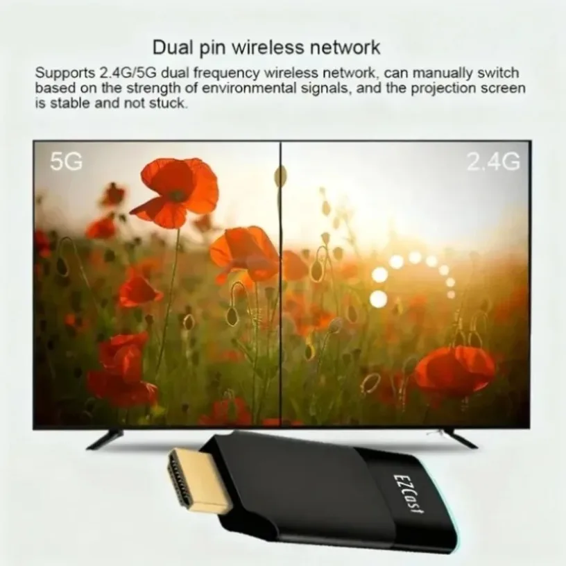5G HDMI-متوافق Ezcast2 دونجل للعرض اللاسلكي Miracast Airplay النسخ المتطابق جهاز استقبال للتليفزيون محول ل IOS أندرويد الهاتف PC #6