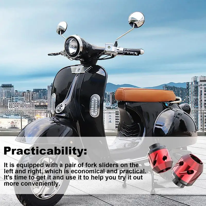 Motorcycle Front Fork Frame Sliders Wheel Crash Protector Anti-Crash Protector Slider Aluminum Alloy Motorbike Frame Sliders