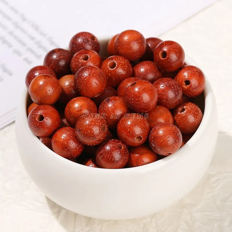 50 Pcs/lot Natural Wooden Bead Red Rosewood Beads 6 8 10 12 15mm Pick Size For Jewelry Making Diy Necklace Bracelet Accessory