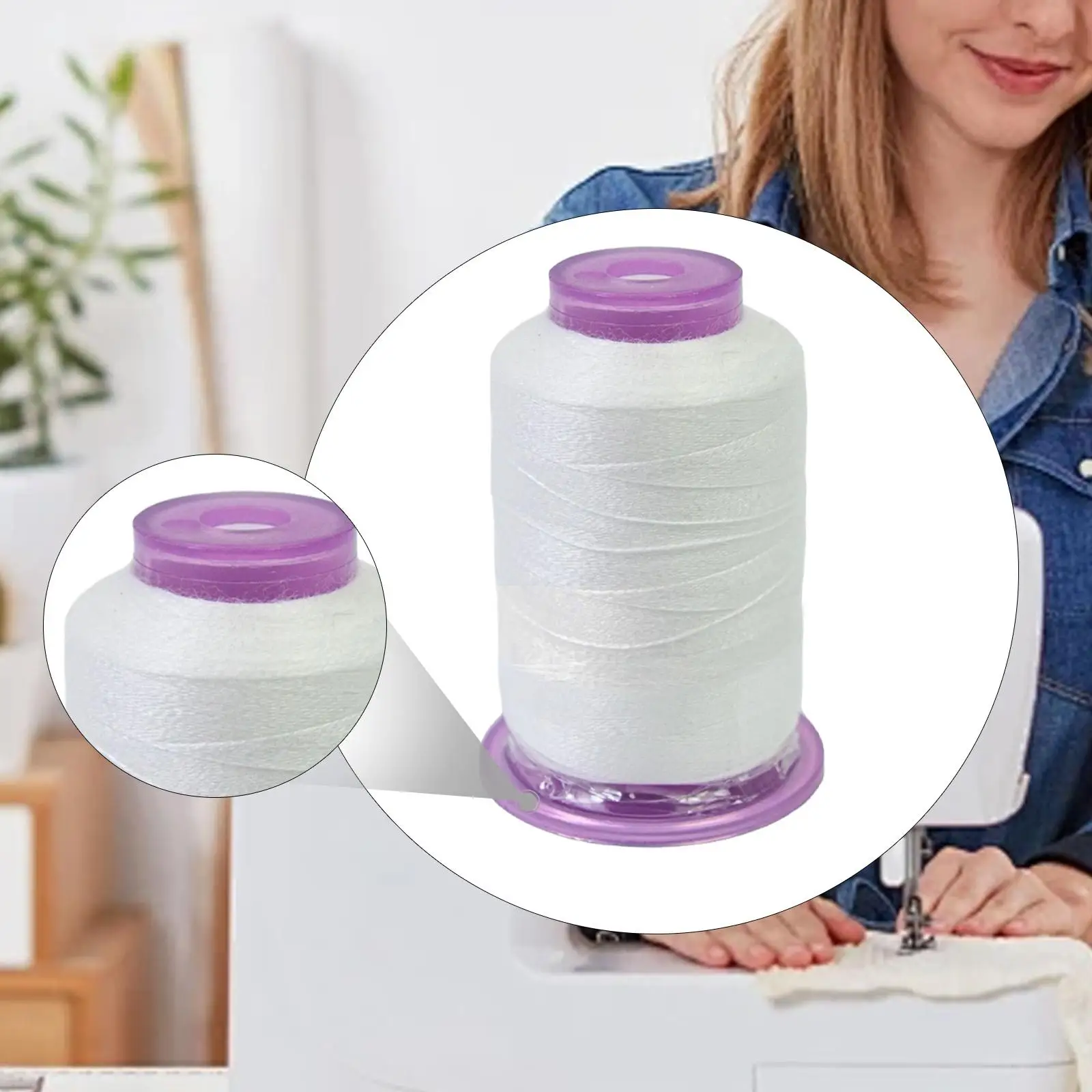 Water Soluble Sewing Thread Spool, 455M, 40S/2, Dissolvable Cord String, Water Soluble Yarn, for Sewing, Balloons Basting