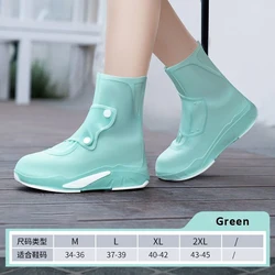 Fashion Non-slip Rain Boots Women Waterproof Shoes Cover Double Buttons Galoshes Men's Rain Shoes Wear-resistant Overshoes